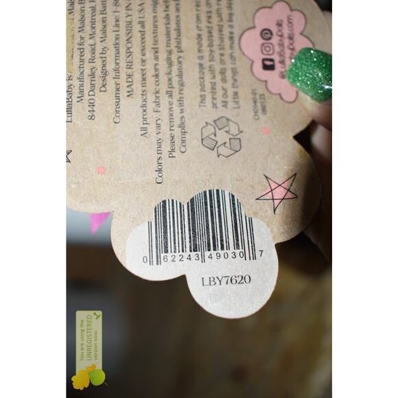 LullaBaby Doll Bassinet Rocking Cradle Accessory Speckled White - Picture 8 of 8